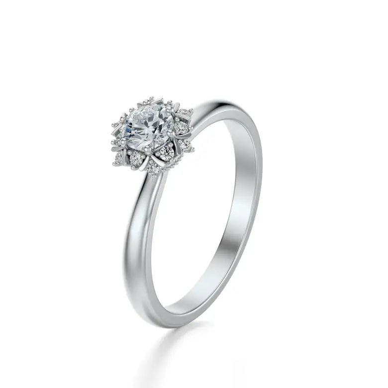 Pierścionek białe złoto z diamentami AJPZ_081